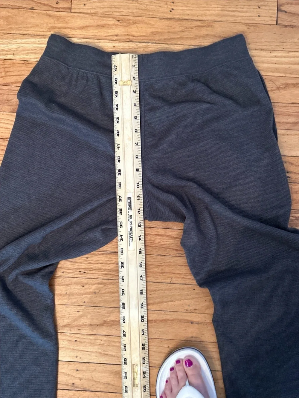 POLO RALPH LAUREN Men's Waffle Knit Lounge Jogger Pants in Gray Large Drawstring